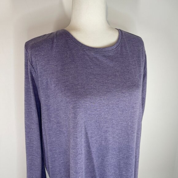 Lane Bryant Purple Long Sleeve Shirt with Silver Threading size 14/16 - Picture 2 of 4